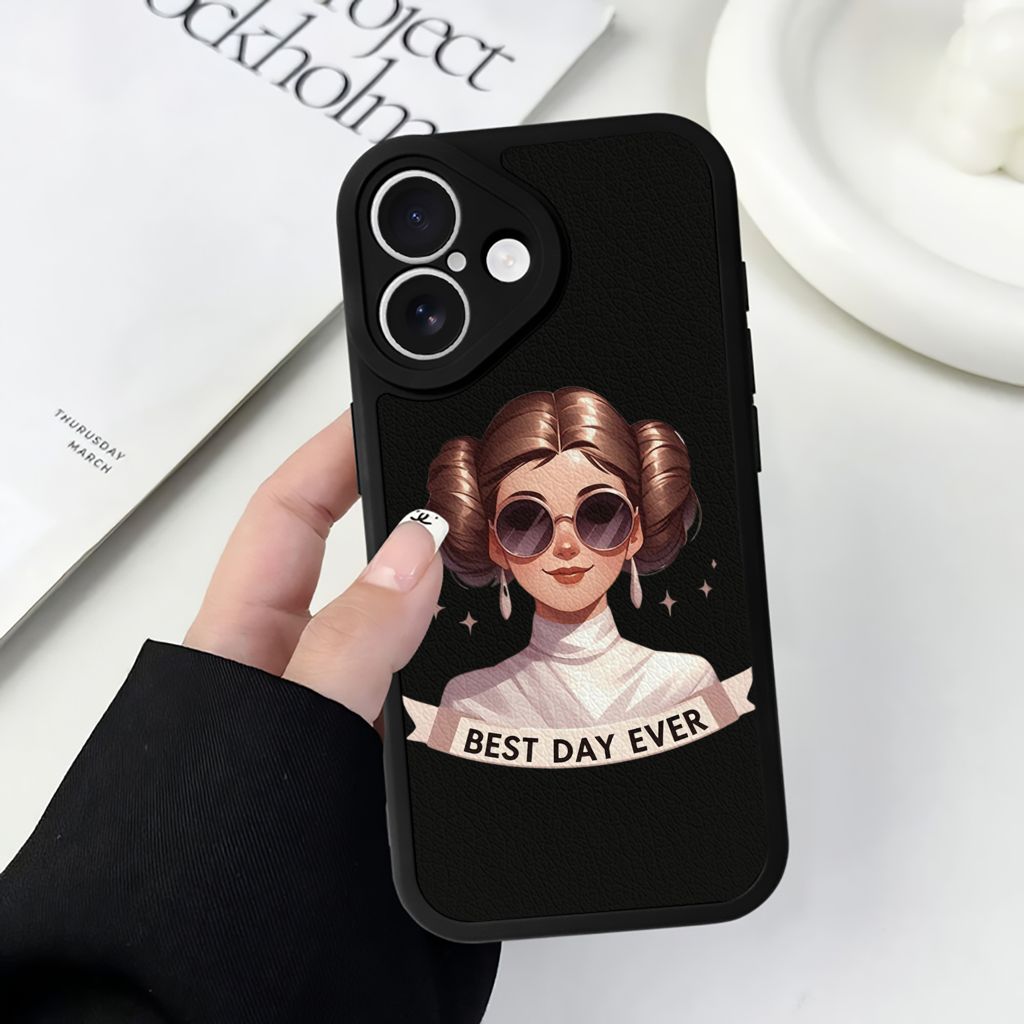 （画像用） スター・ウォーズ Star Wars 【iPhone 16シリーズ対応】シリコンスマホケース（レザー調） 材質：シリコン